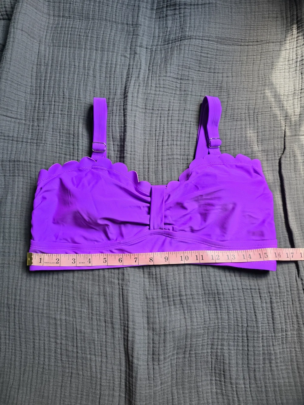 Purple & Turquoise Mermaid Scale High-Waisted Bikini Set Size XL NWT